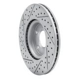 Dynamic Friction 2004-2015 Mazda 3 Front Right Drilled & Slotted Geoperformance Rotor by Dynamic Friction Company 830-80065R