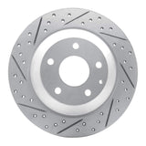 Dynamic Friction 2013-2018 Mazda Cx-5 Rear Left Drilled & Slotted Geoperformance Rotor by Dynamic Friction Company 830-80070L
