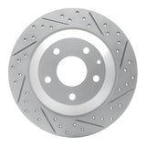 Dynamic Friction 2013-2018 Mazda Cx-5 Rear Right Drilled & Slotted Geoperformance Rotor by Dynamic Friction Company 830-80070R