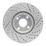 Dynamic Friction 2016-2025 Mazda MX-5 Miata Front Left Drilled & Slotted Geoperformance Rotor by Dynamic Friction Company 830-80074L