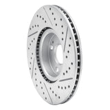 Dynamic Friction 2016-2025 Mazda MX-5 Miata Front Left Drilled & Slotted Geoperformance Rotor by Dynamic Friction Company 830-80074L