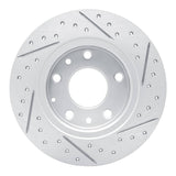 Dynamic Friction 2014-2025 Mazda CX-30 Rear Left Drilled & Slotted Geoperformance Rotor by Dynamic Friction Company 830-80079L