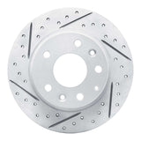 Dynamic Friction 2014-2025 Mazda CX-30 Rear Left Drilled & Slotted Geoperformance Rotor by Dynamic Friction Company 830-80079L