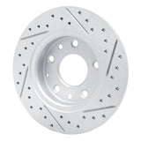 Dynamic Friction 2014-2025 Mazda CX-30 Rear Left Drilled & Slotted Geoperformance Rotor by Dynamic Friction Company 830-80079L