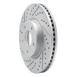 Dynamic Friction 2013-2019 Mazda 6 Front Left Drilled & Slotted Geoperformance Rotor by Dynamic Friction Company 830-80080L