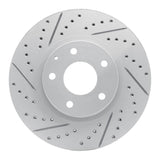 Dynamic Friction 2013-2019 Mazda 6 Front Left Drilled & Slotted Geoperformance Rotor by Dynamic Friction Company 830-80080L