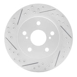 Dynamic Friction 2011-2016 Scion Tc Rear Left Drilled & Slotted Geoperformance Rotor by Dynamic Friction Company 830-91000L