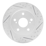 Dynamic Friction 2011-2016 Scion Tc Rear Right Drilled & Slotted Geoperformance Rotor by Dynamic Friction Company 830-91000R