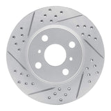 Dynamic Friction 2004-2006 Scion Xa Front Left Drilled & Slotted Geoperformance Rotor by Dynamic Friction Company 830-91002L