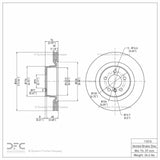 Dynamic Friction 2006-2009 Land Rover Range Rover Front Hi-Carbon Alloy Geomet Coated Rotor (344x30 Vented) by Dynamic Friction Company 900-11015