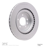Dynamic Friction 2014-2024 Land Rover Range Rover Sport Rear Hi-Carbon Alloy Geomet Coated Rotor (350x25 Vented) by Dynamic Friction Company 900-11026