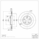 Dynamic Friction 2006-2015 Jaguar S-Type Rear Hi-Carbon Alloy Geomet Coated Rotor (326x20 Vented) by Dynamic Friction Company 900-20018