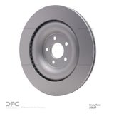 Dynamic Friction 2010-2024 Jaguar F-Type Rear Hi-Carbon Alloy Geomet Coated Rotor (376x26 Vented) by Dynamic Friction Company 900-20027