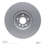 Dynamic Friction 2016-2024 Jaguar XF Front Hi-Carbon Alloy Geomet Coated Rotor (350x32 Vented) by Dynamic Friction Company 900-20032