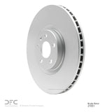Dynamic Friction 2016-2026 Polestar Polestar 2 Front Hi-Carbon Alloy Geomet Coated Rotor (345x30 Vented) by Dynamic Friction Company 900-27051