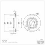 Dynamic Friction 2000-2006 BMW M3 Rear Hi-Carbon Alloy Geomet Coated Rotor (327x20 Vented) by Dynamic Friction Company 900-31050
