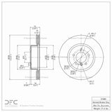 Dynamic Friction 2006-2013 BMW 135is Front Hi-Carbon Alloy Geomet Coated Rotor (338x25.8 Vented) by Dynamic Friction Company 900-31085