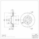 Dynamic Friction 2014-2020 Cadillac CT6 Front Hi-Carbon Alloy Geomet Coated Rotor (321x30 Vented) by Dynamic Friction Company 900-46038