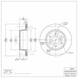 Dynamic Friction 2007-2020 Cadillac Escalade Rear Hi-Carbon Alloy Geomet Coated Rotor (345x20 Vented) by Dynamic Friction Company 900-48053