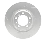 Dynamic Friction 2010-2016 Porsche Panamera Left Rear Slotted Hi-Carbon Alloy Geomet Coated Rotor (350x28 Vented) by Dynamic Friction Company 910-02047D