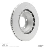 Dynamic Friction 2010-2016 Porsche Panamera Right Rear Slotted Hi-Carbon Alloy Geomet Coated Rotor (350x28 Vented) by Dynamic Friction Company 910-02048D