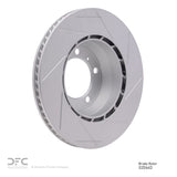 Dynamic Friction 2010-2020 Porsche Panamera Right Rear Slotted Hi-Carbon Alloy Geomet Coated Rotor (330x28 Vented) by Dynamic Friction Company 910-02066D