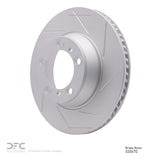 Dynamic Friction 2010-2020 Porsche Panamera Left Rear Slotted Hi-Carbon Alloy Geomet Coated Rotor (330x28 Vented) by Dynamic Friction Company 910-02067D