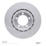Dynamic Friction 2010-2020 Porsche Panamera Left Rear Slotted Hi-Carbon Alloy Geomet Coated Rotor (330x28 Vented) by Dynamic Friction Company 910-02067D