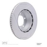 Dynamic Friction 2010-2020 Porsche Panamera Left Rear Slotted Hi-Carbon Alloy Geomet Coated Rotor (330x28 Vented) by Dynamic Friction Company 910-02067D