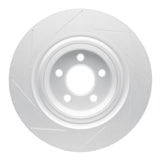 Dynamic Friction 2008-2020 Dodge Challenger Rear Slotted Hi-Carbon Alloy Geomet Coated Rotor (350x28 Vented) by Dynamic Friction Company 910-39020