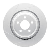 Dynamic Friction 2008-2020 Dodge Challenger Rear Slotted Hi-Carbon Alloy Geomet Coated Rotor (350x28 Vented) by Dynamic Friction Company 910-39020