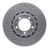 Dynamic Friction 1998-2012 Porsche 911 Right Front Drilled Hi-Carbon Alloy Geomet Coated Rotor (318x28 Vented) by Dynamic Friction Company 920-02033D