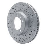 Dynamic Friction 1999-2023 Porsche 911 Right Front Drilled Hi-Carbon Alloy Geomet Coated Rotor (330x34 Vented) by Dynamic Friction Company 920-02035D