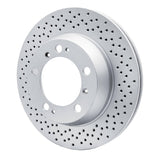 Dynamic Friction 2000-2008 Porsche Boxster Rear Drilled Hi-Carbon Alloy Geomet Coated Rotor (299x24 Vented) by Dynamic Friction Company 920-02039