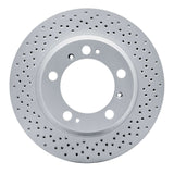 Dynamic Friction 2000-2008 Porsche Boxster Rear Drilled Hi-Carbon Alloy Geomet Coated Rotor (299x24 Vented) by Dynamic Friction Company 920-02039