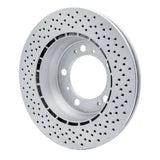 Dynamic Friction 2000-2008 Porsche Boxster Rear Drilled Hi-Carbon Alloy Geomet Coated Rotor (299x24 Vented) by Dynamic Friction Company 920-02039