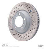 Dynamic Friction 2002-2008 Porsche 911 Left Front Drilled Hi-Carbon Alloy Geomet Coated Rotor (350x34 Vented) by Dynamic Friction Company 920-02040D