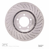 Dynamic Friction 2002-2008 Porsche 911 Left Front Drilled Hi-Carbon Alloy Geomet Coated Rotor (350x34 Vented) by Dynamic Friction Company 920-02040D