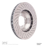 Dynamic Friction 2002-2008 Porsche 911 Left Front Drilled Hi-Carbon Alloy Geomet Coated Rotor (350x34 Vented) by Dynamic Friction Company 920-02040D