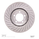 Dynamic Friction 2002-2008 Porsche 911 Right Front Drilled Hi-Carbon Alloy Geomet Coated Rotor (350x34 Vented) by Dynamic Friction Company 920-02041D