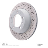 Dynamic Friction 2005-2023 Porsche Cayman Rear Drilled Hi-Carbon Alloy Geomet Coated Rotor (299x20 Vented) by Dynamic Friction Company 920-02044