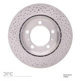 Dynamic Friction 2005-2023 Porsche Cayman Rear Drilled Hi-Carbon Alloy Geomet Coated Rotor (299x20 Vented) by Dynamic Friction Company 920-02044