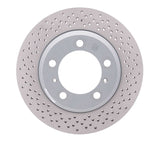 Dynamic Friction 2005-2023 Porsche Cayman Rear Drilled Hi-Carbon Alloy Geomet Coated Rotor (299x20 Vented) by Dynamic Friction Company 920-02044