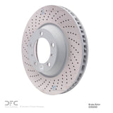 Dynamic Friction 2007-2013 Porsche 911 Left Front Drilled Hi-Carbon Alloy Geomet Coated Rotor (350x34 Vented) by Dynamic Friction Company 920-02045D