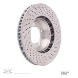 Dynamic Friction 2007-2013 Porsche 911 Left Front Drilled Hi-Carbon Alloy Geomet Coated Rotor (350x34 Vented) by Dynamic Friction Company 920-02045D