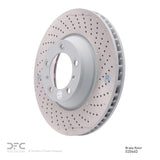 Dynamic Friction 2007-2013 Porsche 911 Right Front Drilled Hi-Carbon Alloy Geomet Coated Rotor (350x34 Vented) by Dynamic Friction Company 920-02046D