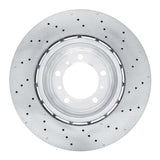 Dynamic Friction 2010-2011 Porsche 911 Left Rear Drilled Hi-Carbon Alloy Geomet Coated Rotor by Dynamic Friction Company 920-02061DA