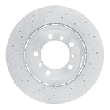 Dynamic Friction 2010-2011 Porsche 911 Left Rear Drilled Hi-Carbon Alloy Geomet Coated Rotor by Dynamic Friction Company 920-02061DA