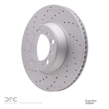 Dynamic Friction 1999-2023 Porsche 911 Right Rear Drilled Hi-Carbon Alloy Geomet Coated Rotor (330x28 Vented) by Dynamic Friction Company 920-02066D