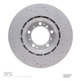 Dynamic Friction 1999-2023 Porsche 911 Right Rear Drilled Hi-Carbon Alloy Geomet Coated Rotor (330x28 Vented) by Dynamic Friction Company 920-02066D